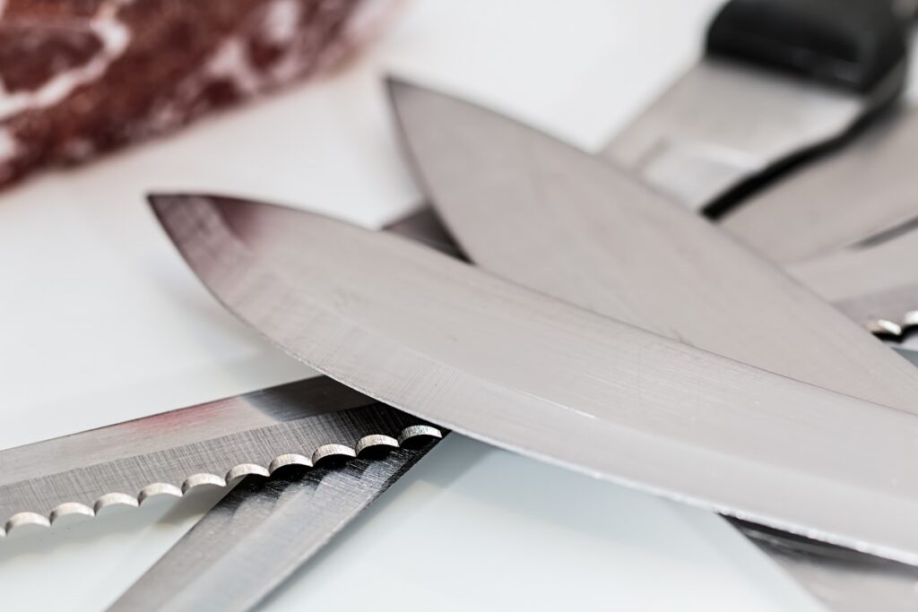 knife serrated kitchen slice blade steel utensil prepare 720647
